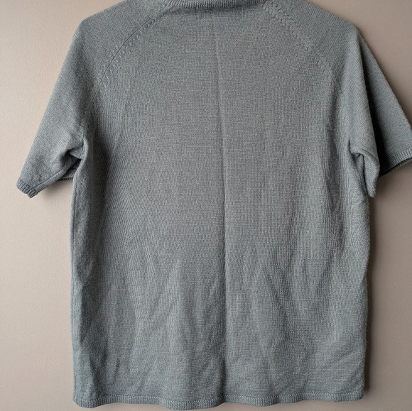 Dialogue Merino blend Mock Turtle Short Sleeve Sweater M - Picture 5 of 9